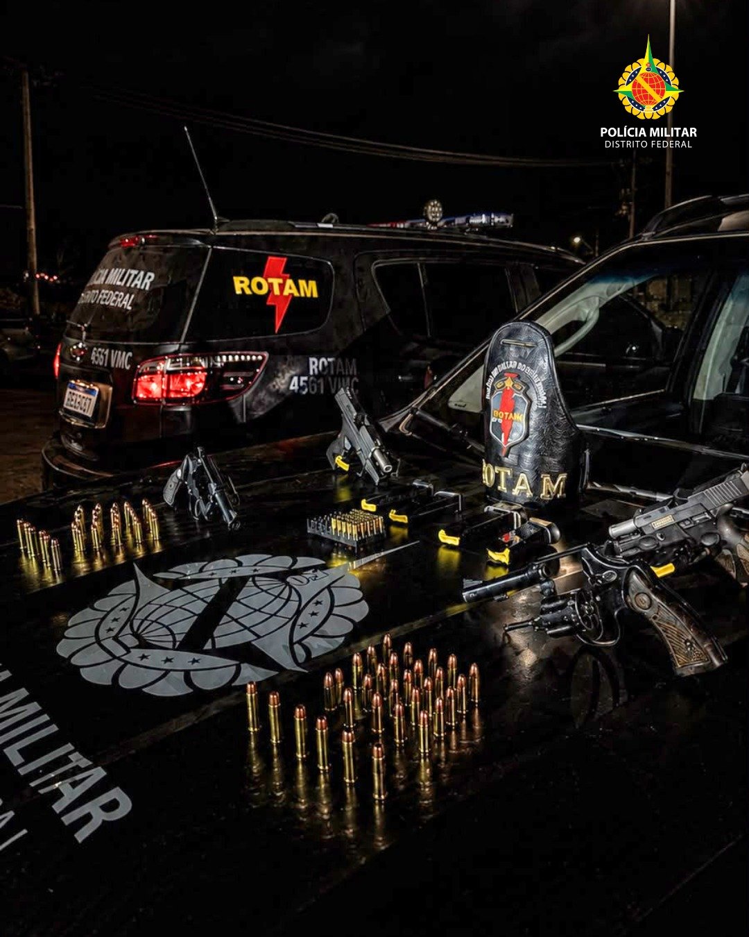 Polícia Militar apreende arsenal e prende suspeito na Cidade Ocidental