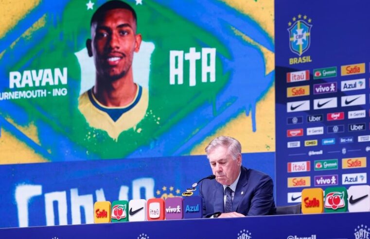 Ancelotti anuncia 26 convocados para amistosos da seleção brasileira