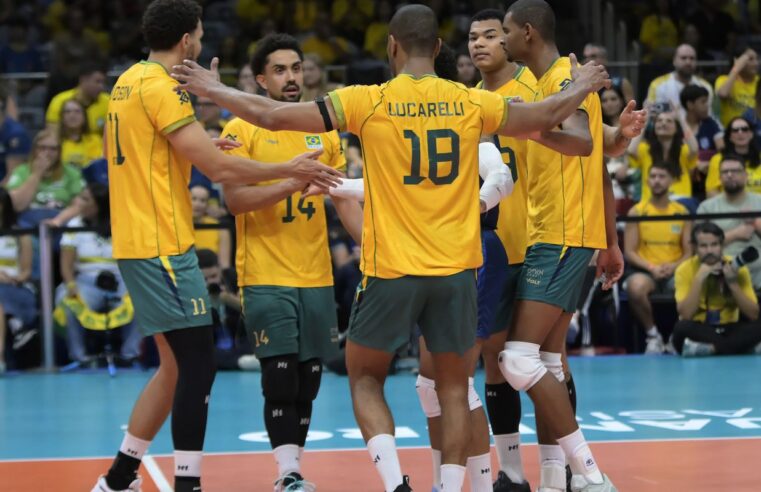 Brasil vence Venezuela e está no mundial de vôlei masculino