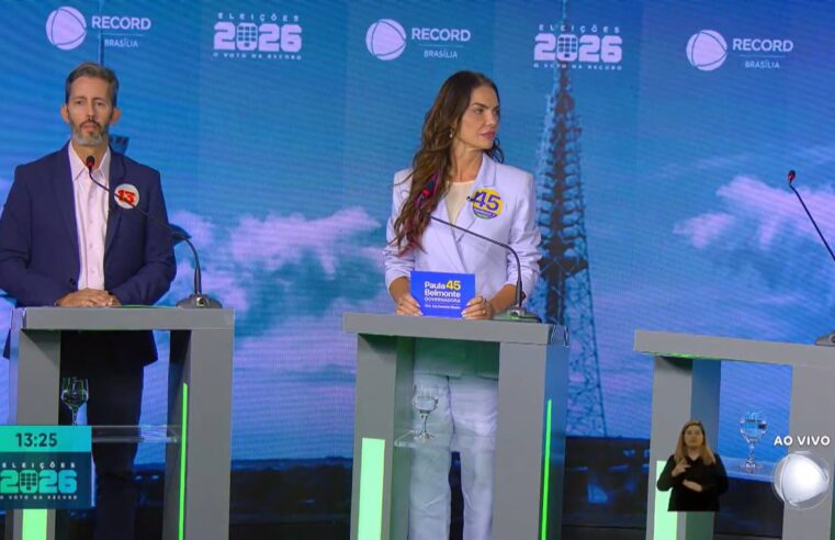 Candidatos ao GDF debatem propostas na Record sem Celina Leão