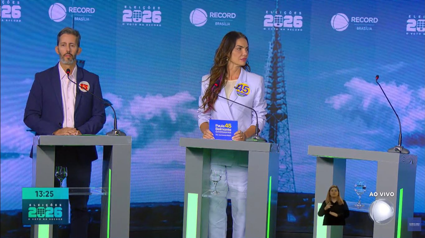 Candidatos ao GDF debatem propostas na Record sem Celina Leão
