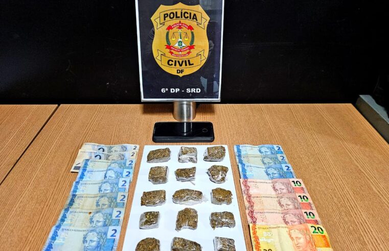 Casal é preso por tráfico de drogas após suspeito fugir para mata no Paranoá