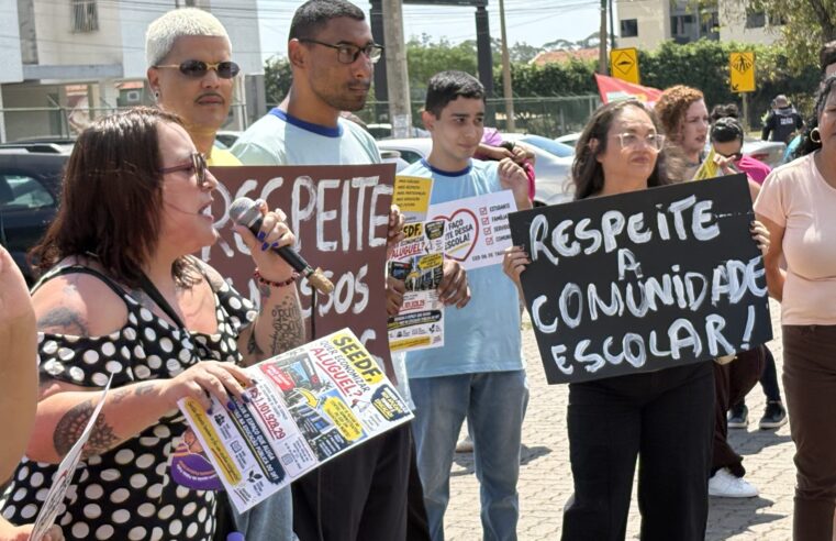 Comunidade escolar protesta contra transferência de estudantes do CED 6 em Taguatinga