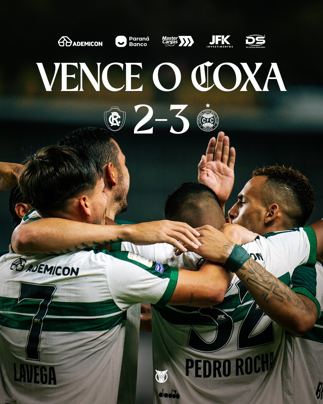 Coritiba vence o Remo de virada e sobe na tabela