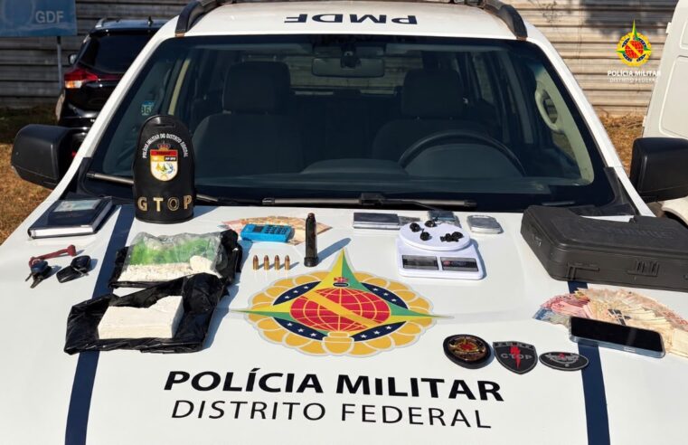 Dupla é presa com cocaína, dinheiro e munições durante operação no Itapoã