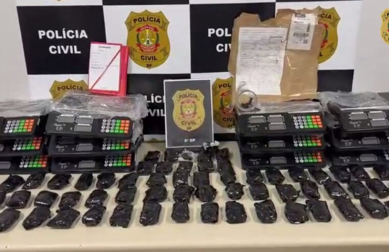 Homem é preso com 6 kg de haxixe escondidos dentro de balanças na Cidade Estrutural
