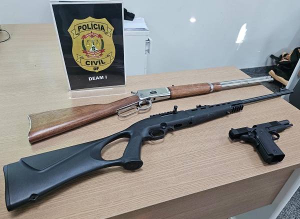 PCDF apreende três armas de CAC após denúncia de violência psicológica contra ex-esposa