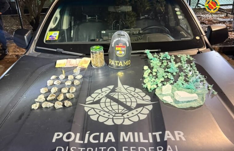 PMDF prende dois homens e apreende adolescente por tráfico em Planaltina