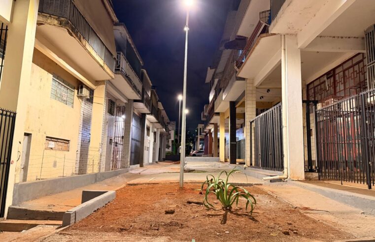 716 Norte recebe reforma de áreas públicas e ganha cerca de 40 novos pontos de iluminação