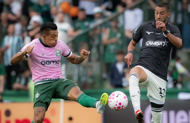 Coritiba e Botafogo empatam e seguem sem vencer no Brasileirão