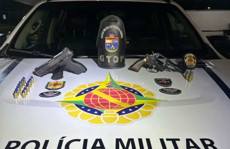 Dupla do semiaberto é presa após roubar arma de vigilante em São Sebastião