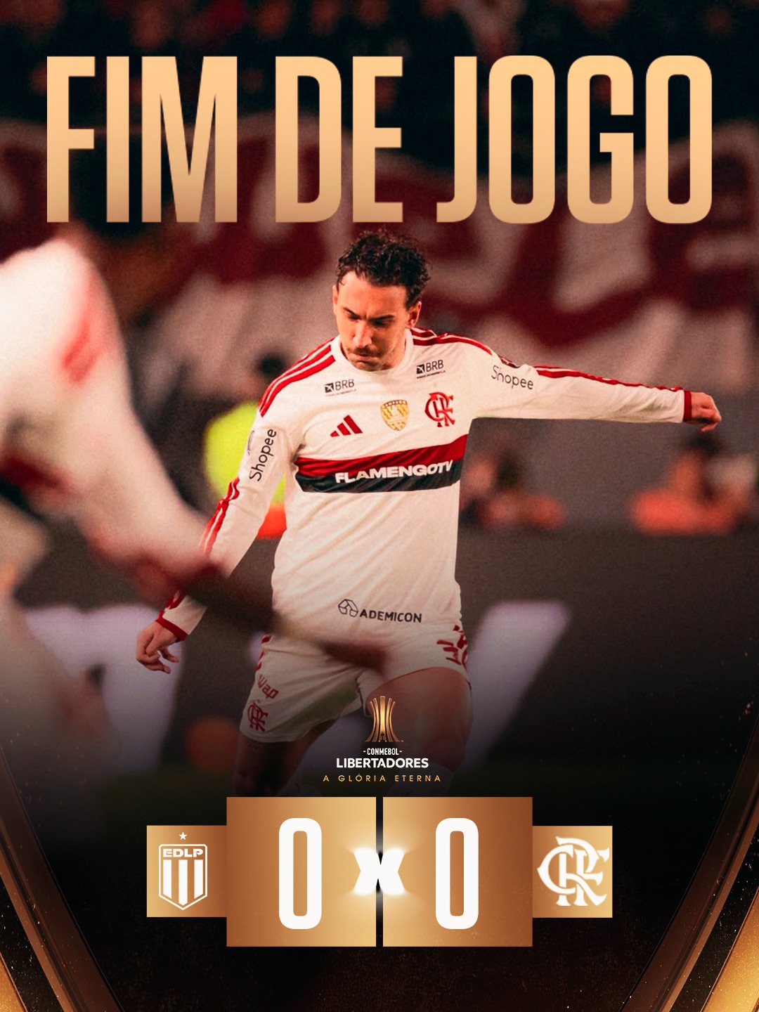 Flamengo empata sem gols com Estudiantes e decide vaga no Maracanã