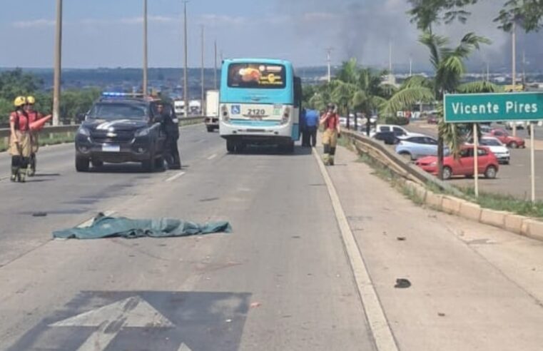 Homem de 46 anos morre atropelado por ônibus na Estrutural