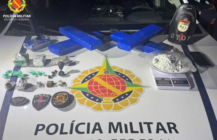 Homem é preso com maconha, cocaína e ecstasy após abordagem no Paranoá