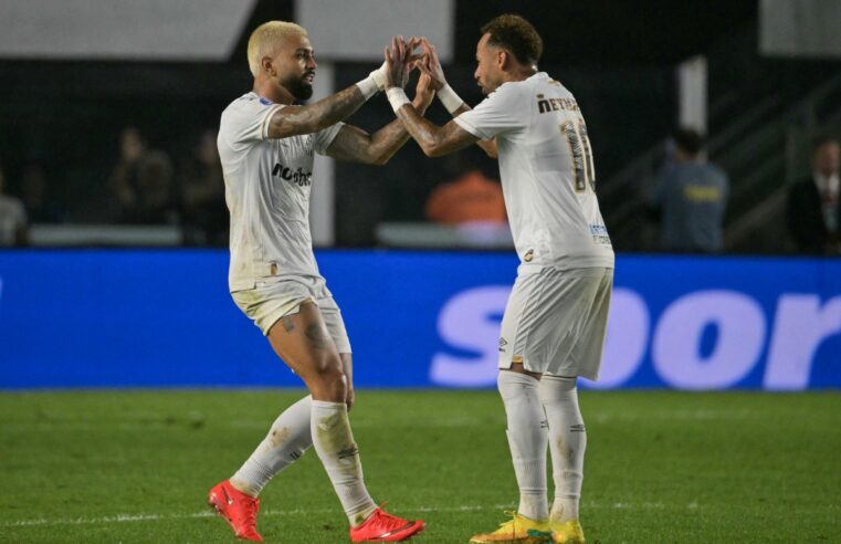Santos estreia quarteto ofensivo, vira contra o Fluminense e continua sonhando com Libertadores