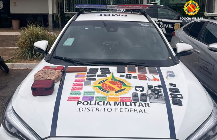 Trio é preso com 50 cartões após fraude em caixas eletrônicos no Lago Norte